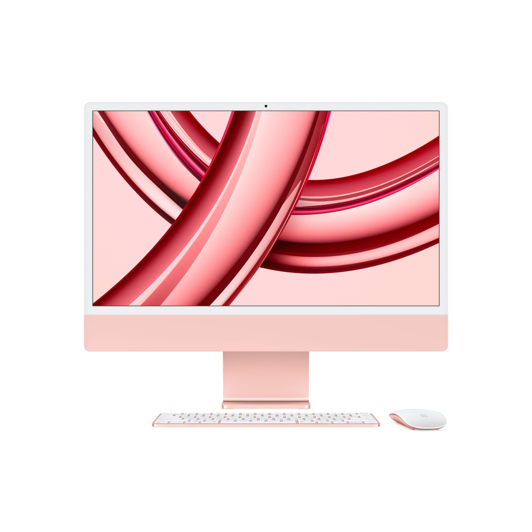 iMac rosa - RAM 8GB di memoria unificata - HD SSD 256GB - Magic Trackpad - Magic Keyboard con Touch ID e tastierino numerico - Italiano