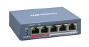 Hikvision DS-3E1105P-EI switch di rete Fast Ethernet (10/100) Supporto Power over Ethernet (PoE) Blu