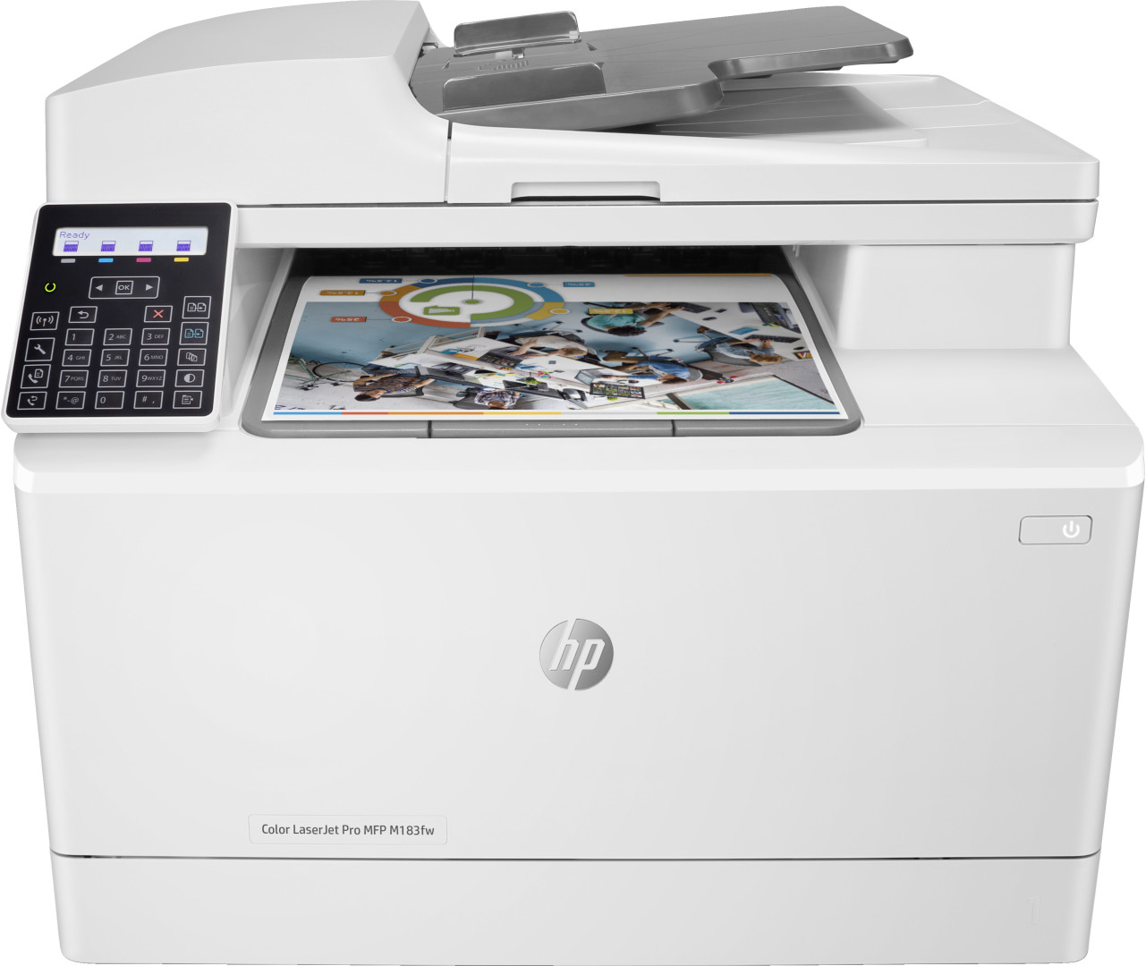 HP Color LaserJet Pro Stampante multifunzione M183fw, Color, Stampante per Stampa, copia, scansione, fax, ADF da 35 fogli; Risparmio energetico; Funzionalit- di sicurezza avanzate; Wi-Fi dual band