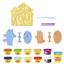 Play-Doh Playser Bluey Bandit & Chilli, playset le infinite combinazioni dei costumi di Bluey, con 11 vasetti
