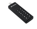 Verbatim Keypad Secure - Memoria USB-C 3.0 con tastierino d'accesso e crittografia dei dati - 64 GB - Nero